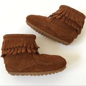 Minnetonka Moccasins Double Fringe Boot